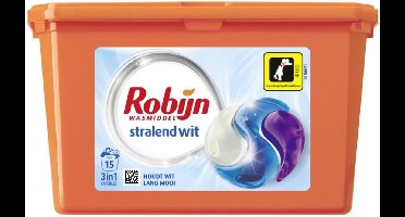 Robijn Wascapsules - 3-in-1 - Stralend Wit - 4 stuks