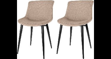 Riverdale eetkamerstoelen Elin - Zand - 80cm hoog
