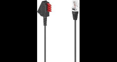 Hama DSL Aansluitkabel [1x Telefoonstekker Duitsland (TAE-F) - 1x RJ45-stekker 8p2c] 10 m Zwart