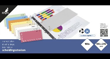 Kangaro scheidingsstrook - 2-gaats - 240x105mm - 180 grams - beige - 100 stuks - 07070-08