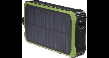 Denver Solar Powerbank 10.000 mAh - Zonneenergie - Noodpakket - Incl. Zaklamp - PSO10012