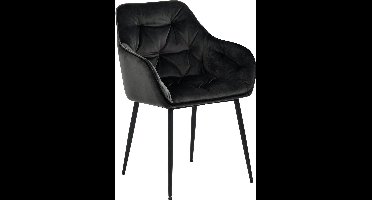 2x Sohome Eetkamerstoel Otto Velvet - Grey/Brown