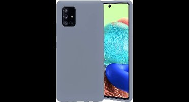 Hoesje Geschikt Voor Samsung Galaxy A71 Hoesje - Fluweelzachte Microvezel Siliconen Back Cover – Grijs