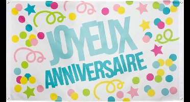 Boland - Polyester vlag ''Joyeux Anniversaire' - Geen thema