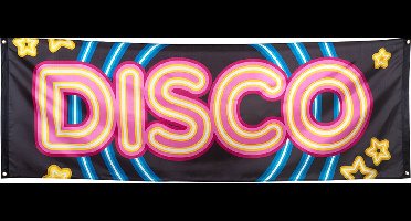 Boland - Polyester banner 'Disco' - Glitter & Glamour - 80s - Feestversiering