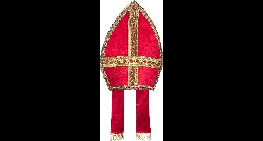 Boland - Mijter Sinterklaas - Één maat - Volwassenen - Mannen - Sint & Piet - Pakjesavond - Intocht