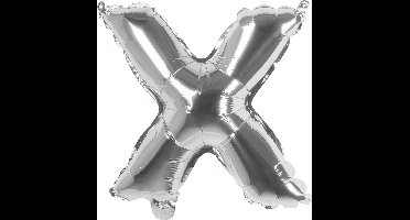 Boland - Folieballon 'X' zilver X - Zilver - Letterballon