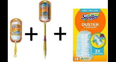 Swiffer Duster + Duster XXL Stofmagneet DELUXE kit met 9 swiffer duster navulling