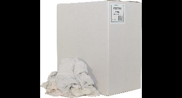 Euro witte poetslappen / poetsdoeken 1e kwaliteit - doos á 10kg