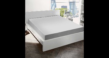 De Witte Lietaer Hoeslaken Katoen Flanel Alva - 180 x 200 cm - Grijs