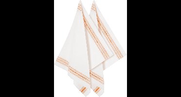 De Witte Lietaer Theedoek Dish, Oranje - 2 stuks - 65 x 70 cm - Katoen/Linnen