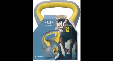 Umbro Kettlebell 10kg - Instapgewicht Man - Kunststof - Beginner - Grijs