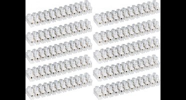 Benson Kroonsteenstrip - 10 mm² - 10 rijen - 12 klemmen - Transparant - Buigzaam plastic