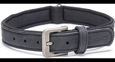 Beeztees Balacron Ax Halsband Hond - Kunstleer - Zwart - 43-53 cm x 25 mm