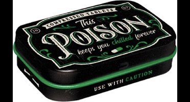 Pepermunt Blik Poison mint box 4 x 6 cm