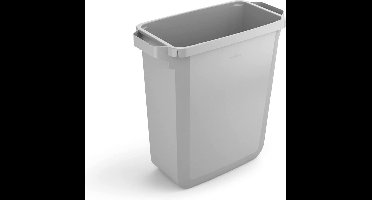 Durable Afvalemmer Durabin Eco 60 liter, Blauer Engel gecertificeerd, met handgrepen, grijs,