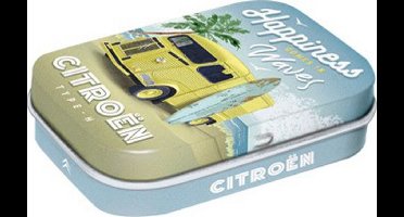 Pepermunt Blik Citroën Type - H Happiness Comes In Waves mint box 4 x 6 cm