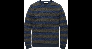 Cast Iron Trui Marineblauw/Khaki Maat M