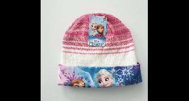 Disney Frozen Muts - Roze - Wit - Maat 54 cm