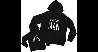 Matching Kerst Hoodies Vader & Kind | Kersttrui Fijne Kerst Man | Papa maat S & Kind maat 98/104