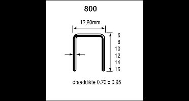 Dutack Nieten 800 16 mm. verzinkt