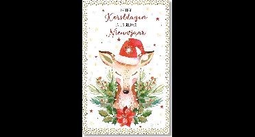 Lannoo - 16 Dubbele Kerst/Nieuwjaarskaarten - Witte envelop - 10,5 x 16 cm