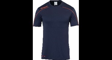 Uhlsport Stream 22 Shirt Korte Mouw Heren - Marine / Fluorood | Maat: S