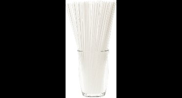 Herbruikbare rietjes - 100x stuks - Transparant - Kunststof - 22 cm