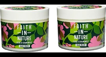 FAITH IN NATURE - Hair Mask Rose & Chamomile - 2 Pak