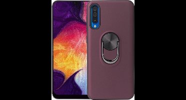 Hoesje Geschikt Voor Samsung Galaxy A50 hoesje Shockproof Armor case - back cover – TPU – Wijn Rood