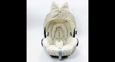 Wazzhappening - Maxi Cosi Cabrio hoes set - neutraal - kiezel -  autostoelhoes