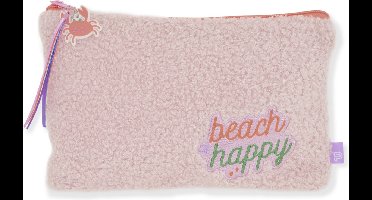 Kangaro etui - Beach Happy - roze teddy - 24x15cm - K-PM320035