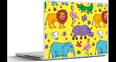 Laptop sticker - 11.6 inch - Flamingo - Dieren - Patroon - 30x21cm - Laptopstickers - Laptop skin - Cover