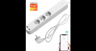 Denver Slimme Stekker met Energiemeter - Randaarde - Tijdschakelaar - Smart plug - TUYA - Werkt met Amazon Alexa en Google Home - WiFi - Voor iOS en Android - SHP310U