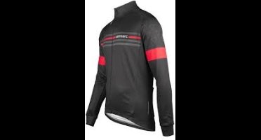VERMARC ATTACO FIETSSHIRT LANGE MOUWEN HEREN ROOD/ZWART Maat S