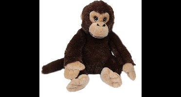 PIA Soft Toys - Pluche Knuffeldier Aap bruin zittend ECO - 20 cm: 100% Ecologisch, 100% Lief