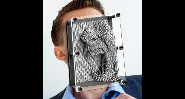 MikaMax Pin Art XL - 20 cm - Maak je eigen vormen! - Spijkerkunst - DIY - Zwart - Spijkerspel