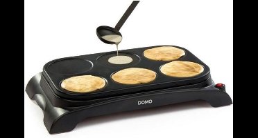 DOMO DO8709P Pannenkoekenmaker - Crêpe Maker - Wood Design - 6 Personen - 1000W