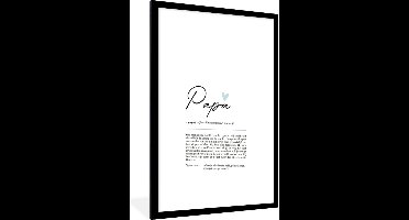 PosterMonkey - Poster - Betekenis - Papa - Cadeau voor hem - Cadeau voor man - Wanddecoratie - Woonkamer - Slaapkamer - 60x90 cm