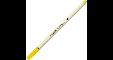 Brushstift STABILO Pen 568/24 citroen geel - 10 stuks