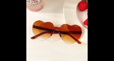 Hart zonnebril Bruin