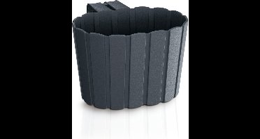 Prosperplast Muur plantenpot/bloempot - hangend - kunststof - 29 x 21 x 13 cm - antraciet grijs - binnen/buiten