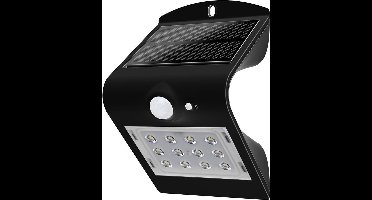 V-TAC VT-767-2-B Solar Wandlamp - IP65 Waterdicht - Zwart - 1.5W - 220 Lumen - 4000K