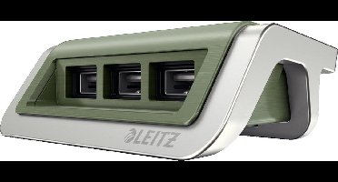 Leitz Style USB-oplader - 3 Poorten - Zee Groen