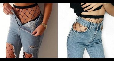 Hiden - Mesh Panty - Fashion - Urban - Zwart