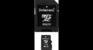 Intenso 64GB MicroSD Speicherkarte inkl. SD Adapter [Class 10]