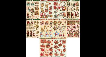 10x 3DA4  Knipvellen - Voor elk wat wils - Maak prachtige kaarten en fotoalbums