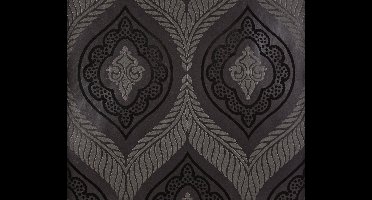 Dutch Wallcoverings Schuimvinyl damast - zwart