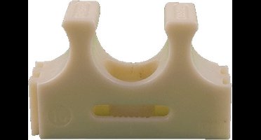 MEPA kabelbuisklem KB2, kunstst, cr\xe8me, v/buisdiam 19mm, koppelbaar