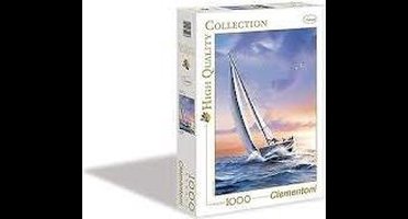 Clementoni puzzel zeilboot voor de zonsondergang